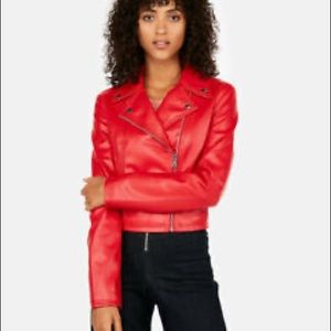 Express red leather jacket